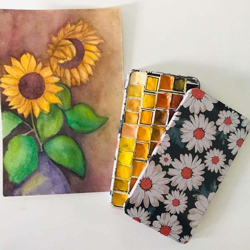 FCLUB Empty Watercolor Palette with Magnetic Pans,Paint Palette, Paint Tray Palettes, Painting Palette