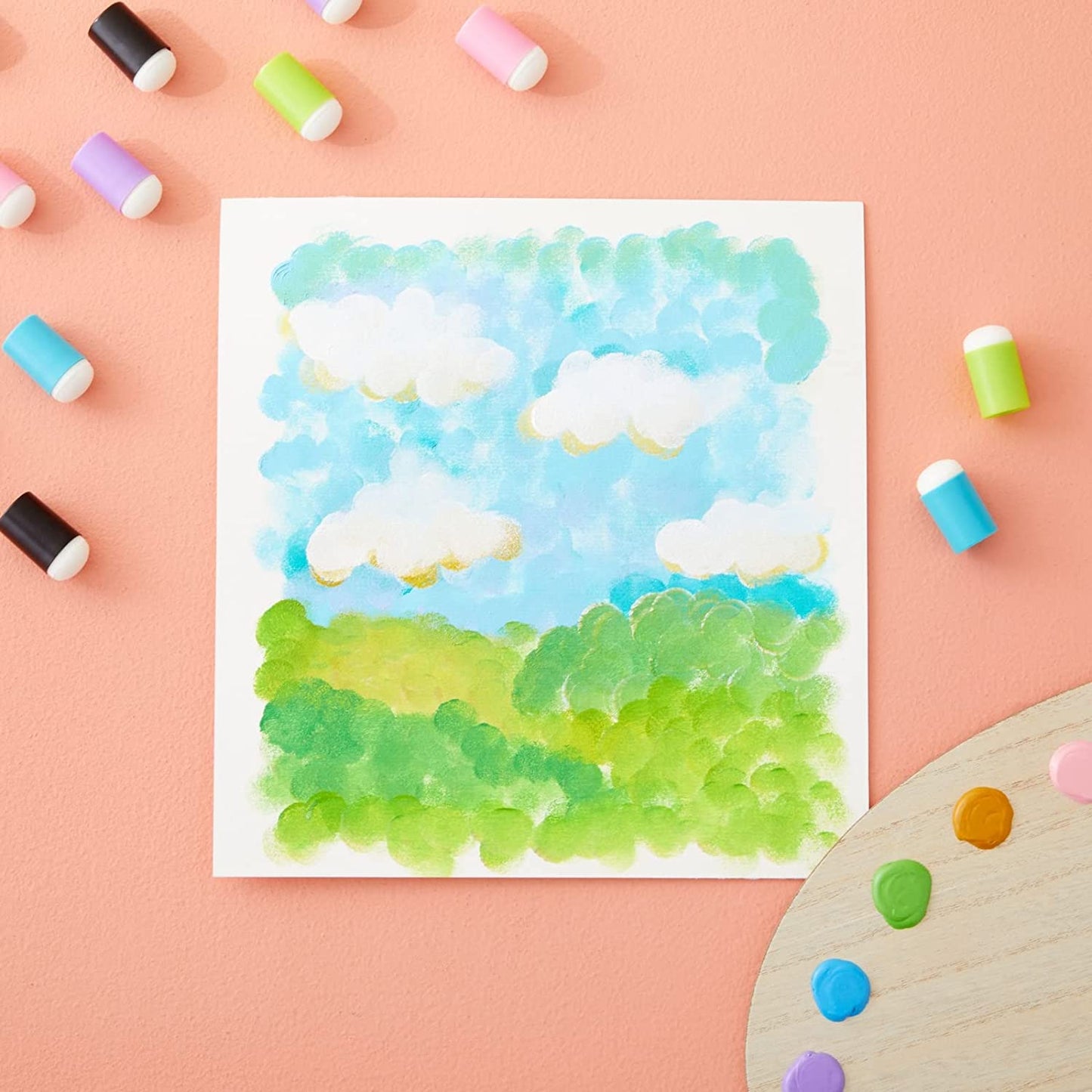 Finger Sponge Daubers Set – 5 Sets, 30pcs | DIY Crafting, Blending, and Coloring Tool for Scrapbooking, Ink Pads, and Art Projects