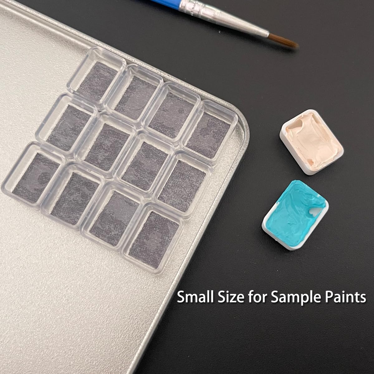 0.5ML 1000Pcs, Empty Watercolor Pans - Paint Pans with 3M Magnetic Tape for DIY Watercolor Oils Painting