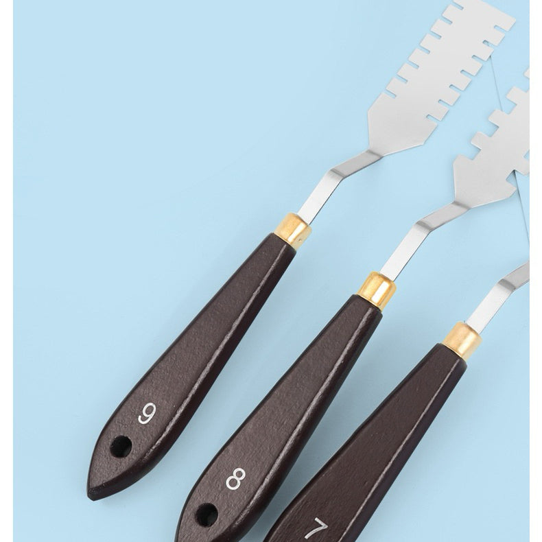 Professional Palette Knife Set – 9PCS Stainless Steel Painting Knives for Artists, Ideal for Acrylic, Oil & Gouache, Perfect for Texture & Impasto Art