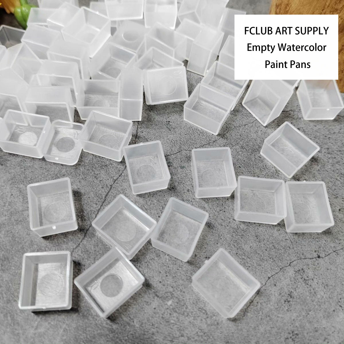 2ML 1000Pcs Half Pans, Paint Pans with Flat Bottom, Watercolor Half Pans, Watercolour Pans, Watercolor Palette, Empty Watercolor Pans