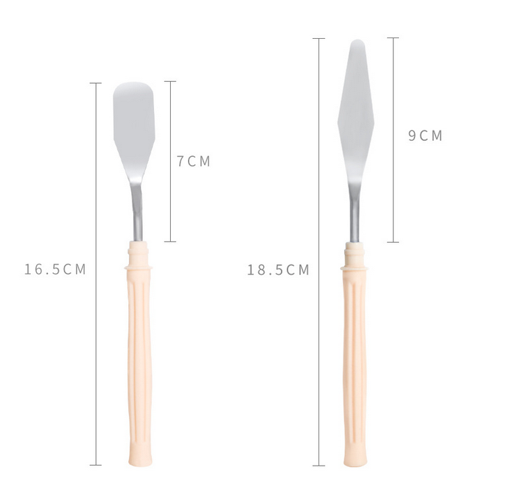 Palette Knife Set – 4PCS Stainless Steel Painting Knives with Plastic Handles for Oil, Acrylic & Gouache, Artist Spatula Tools for Mixing & Texture Painting