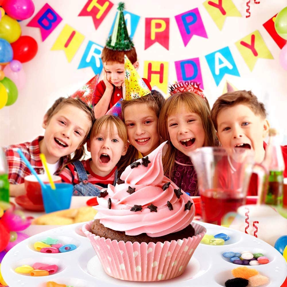 50Pcs Paint Tray Palettes, Plastic Paint Pallets for Kids or Students to Paints on School Project or Art Class