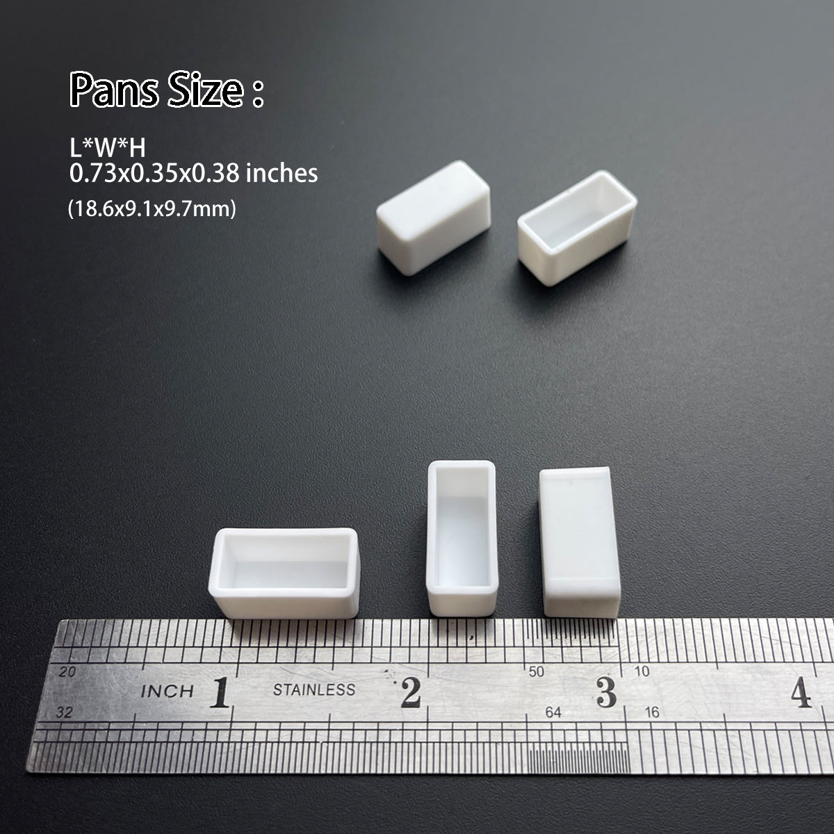 1ml Slim Watercolor Pans – 200pcs White Narrow Plastic Pans for Filling Gaps in Palettes
