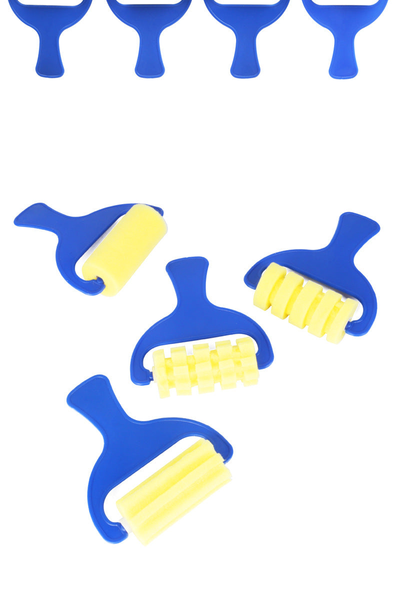 12Pcs 3 Sets Kids Sponge Paint Rollers – EVA Foam Painting Brushes for DIY Doodling, Early Learning, and Preschool Art, Washable and Easy-to-Use Art Tools for Creative Painting