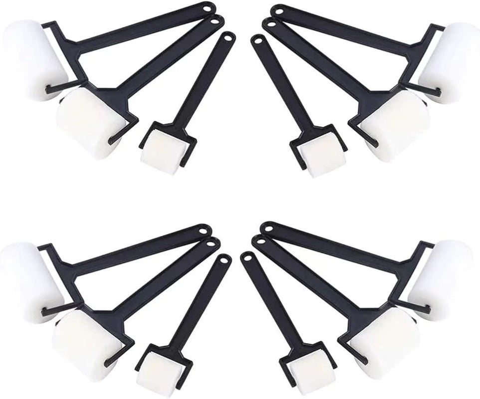 Kids Sponge Paint Roller Set – 12pcs Long-Handle Foam Painting Rollers for DIY Art & Doodling, Washable EVA Sponge Brushes for Toddler Creative Painting & Preschool Art Activities