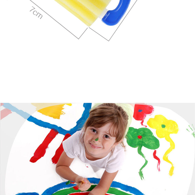 12Pcs 3 Sets Kids Sponge Paint Rollers – EVA Foam Painting Brushes for DIY Doodling, Early Learning, and Preschool Art, Washable and Easy-to-Use Art Tools for Creative Painting