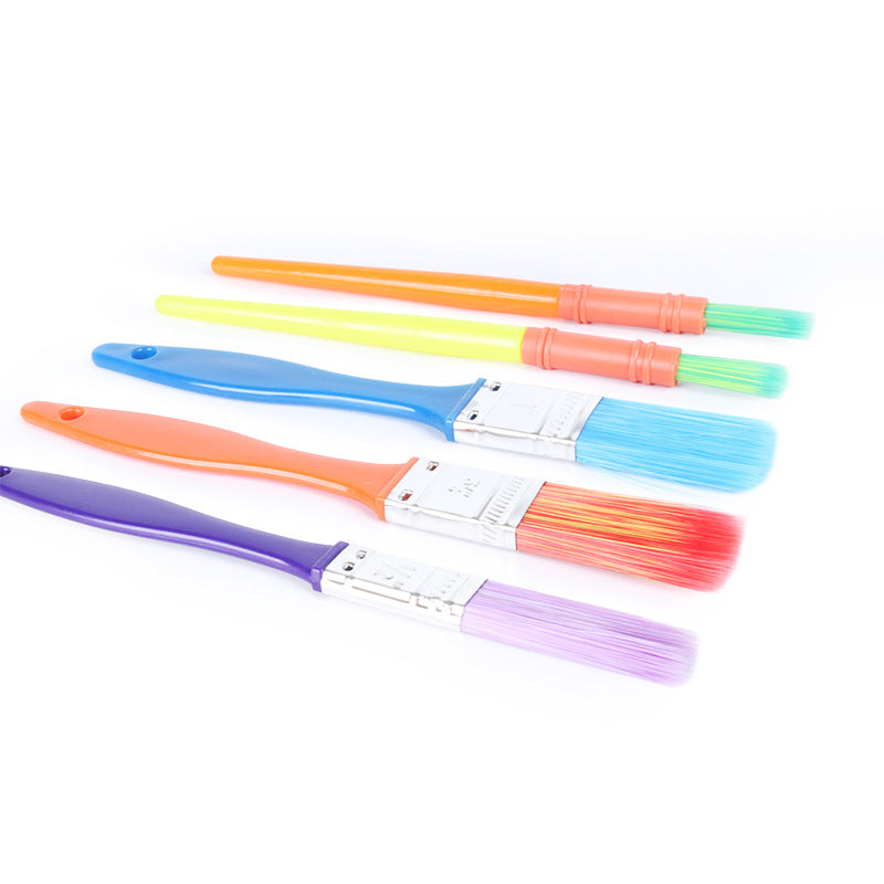 Kids Sponge Paint Brush Set – 15pcs Toddler Art Brushes for Painting & Doodling, Creative Sponge & Nylon Brushes for Finger Paints, Washable Art Tools for Preschool & Kindergarten