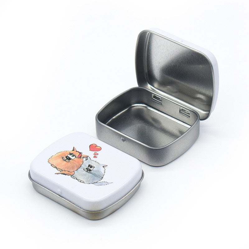 2.23 x1.76 x 0.55 inch 5Pcs 12 Wells Tiny Watercolor Palette, Travel Watercolor Tin, Small Tin Box, Cute Mini Palette Perfect For Travel, Mini Paint Set