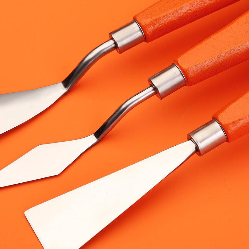 Palette Knife Set for Painting – 3PCS Stainless Steel Spatula Knives for Oil, Acrylic, and Gouache, Artist Painting Tools for Mixing & Texture Art