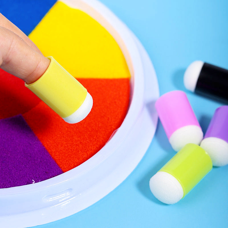 Finger Sponge Daubers Set – 5 Sets, 30pcs | DIY Crafting, Blending, and Coloring Tool for Scrapbooking, Ink Pads, and Art Projects