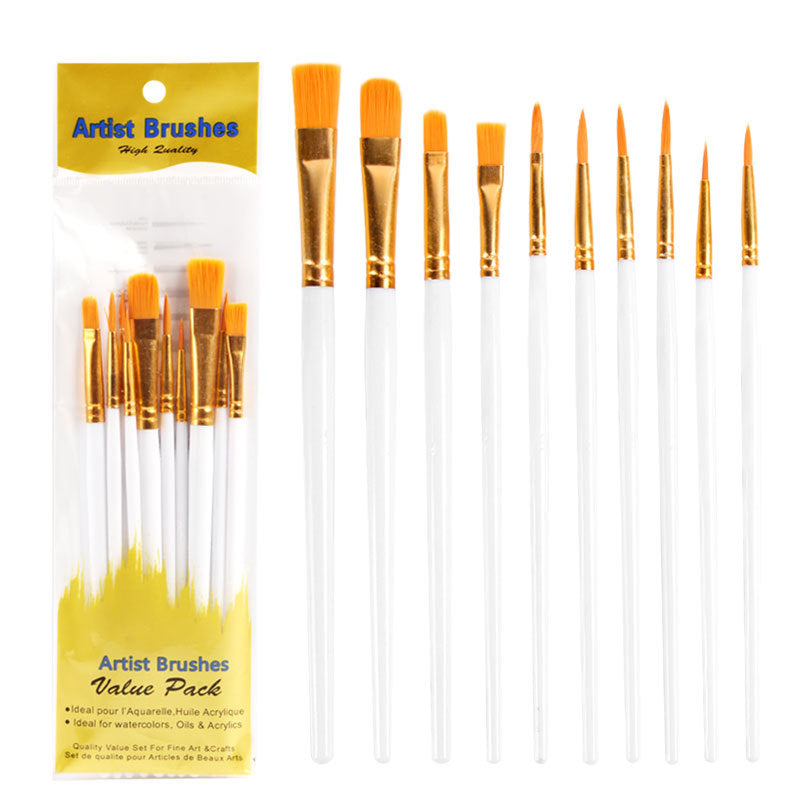80Pcs Acrylic & Watercolor Paint Brush Set – High-Quality Nylon Bristles with Sturdy Plastic Handles, Smooth Copper Ferrules, Ideal for Oil, Gouache & Watercolor Painting, Assorted Colors