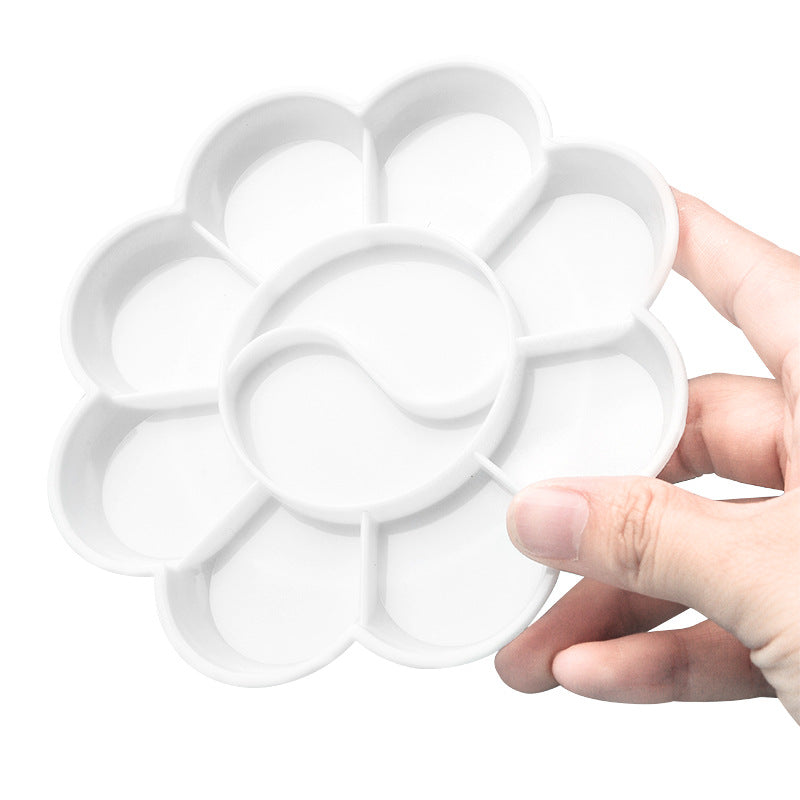 100Pcs Paint Pallet Tray, Painting Pallete, 10 Wells Color Mixing Pallete/Paint Trays for Kids, Plastic Palette