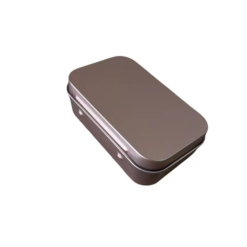 3.75 x 2.37 x 0.8 inches 100 Pcs Metal Hinged Tin Box Container Portable Small Storage Container Kit with Lid for Home Storage