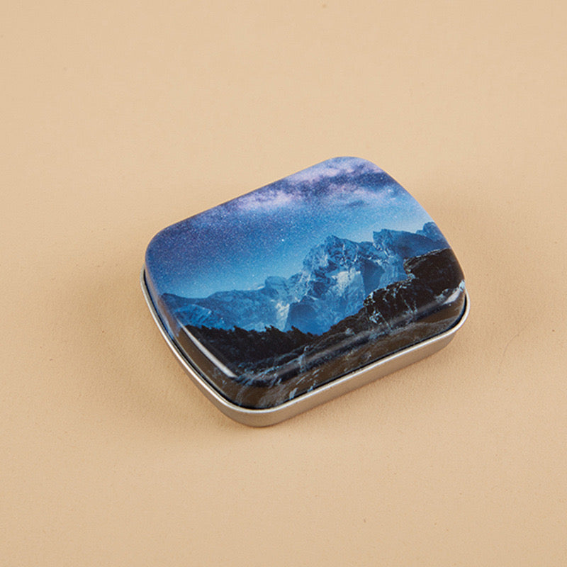 2.3 x 1.9 x 0.6 inches 9 Pcs Small Metal Tin Box Portable Small Container Storage Case With Solid Hinged Top for Drawing Pin Nail Art Bead Earring and Jewelry Craft Organizing