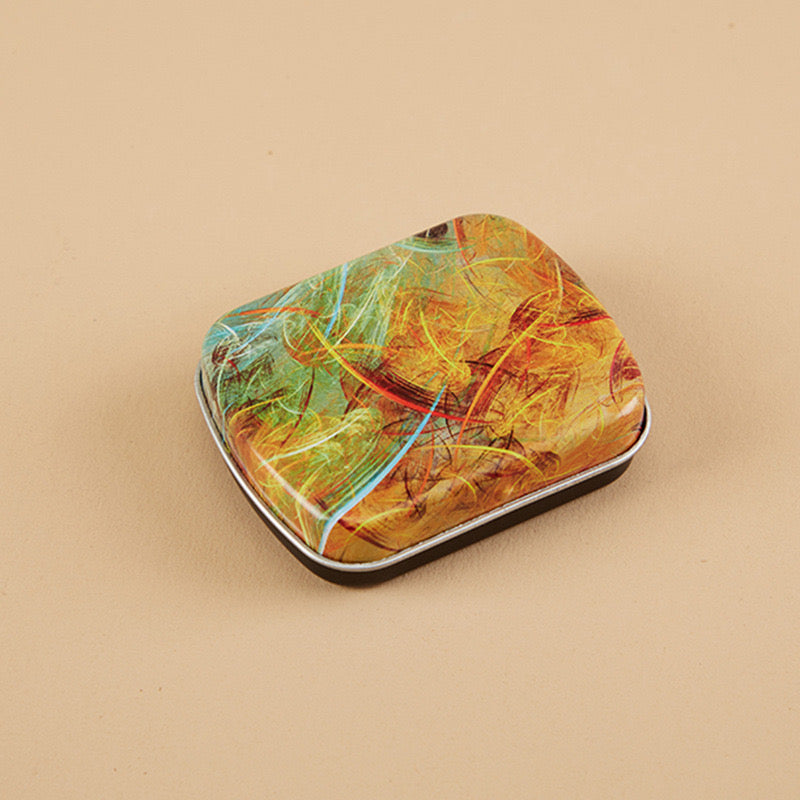 2.23 x1.76 x 0.55 inch 5Pcs 12 Wells Tiny Watercolor Palette, Travel Watercolor Tin, Small Tin Box, Cute Mini Palette Perfect For Travel, Mini Paint Set