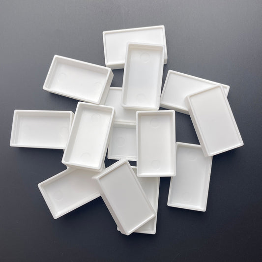 100pcs Giant Watercolor Pans – 7.2ml Paint Containers Sized for Gansai Tambi Style Refills, Refillable Plastic Trays for Gouache, DIY & Travel Art Use