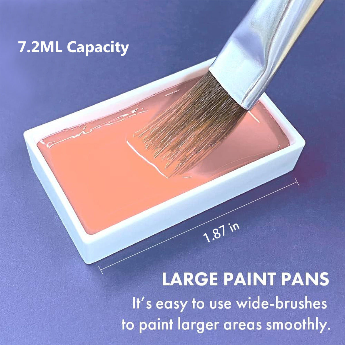 50pcs 7.2ml Empty Watercolor Pans – Compatible with Kuretake Gansai Tambi Paints, Large Plastic Pans for Gouache, DIY Handmade Paint Refills & Travel Art Kits