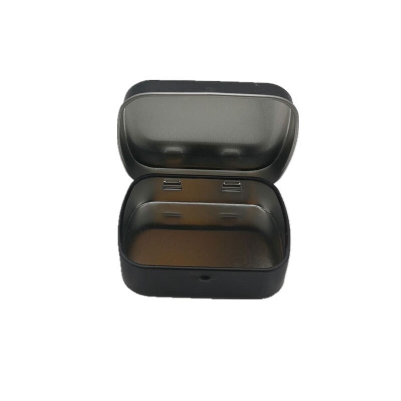 2.3 x 1.9 x 0.6 inches 9 Pcs Small Metal Tin Box Portable Small Container Storage Case With Solid Hinged Top for Drawing Pin Nail Art Bead Earring and Jewelry Craft Organizing