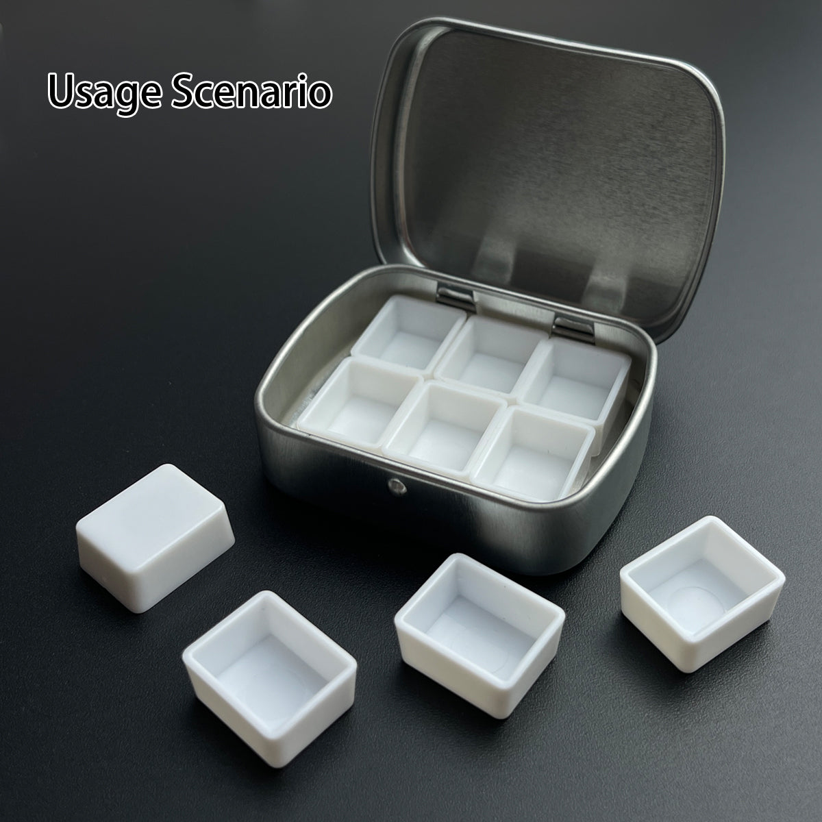 1.5ml Watercolor Pans – 200pcs Flat Bottom White & Clear Plastic Pans for Handmade Paint & DIY Palettes