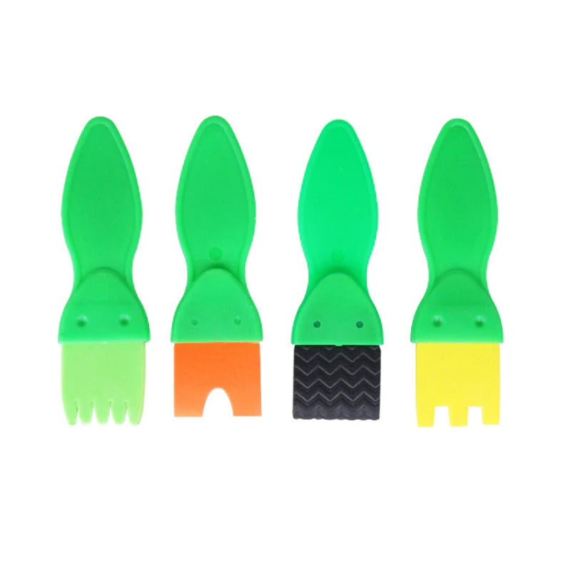 29PCS Kids Sponge Painting Brushes Set – Early Learning DIY Art Tools for Toddlers & Preschoolers