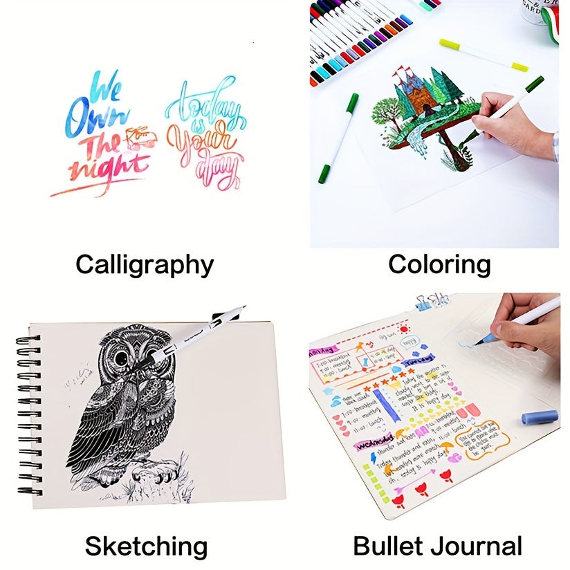 12/24/36/48/60/72/100/120Colors Watercolor Brush Pen Colors Marker Pens Painting Drawing Art Supplies