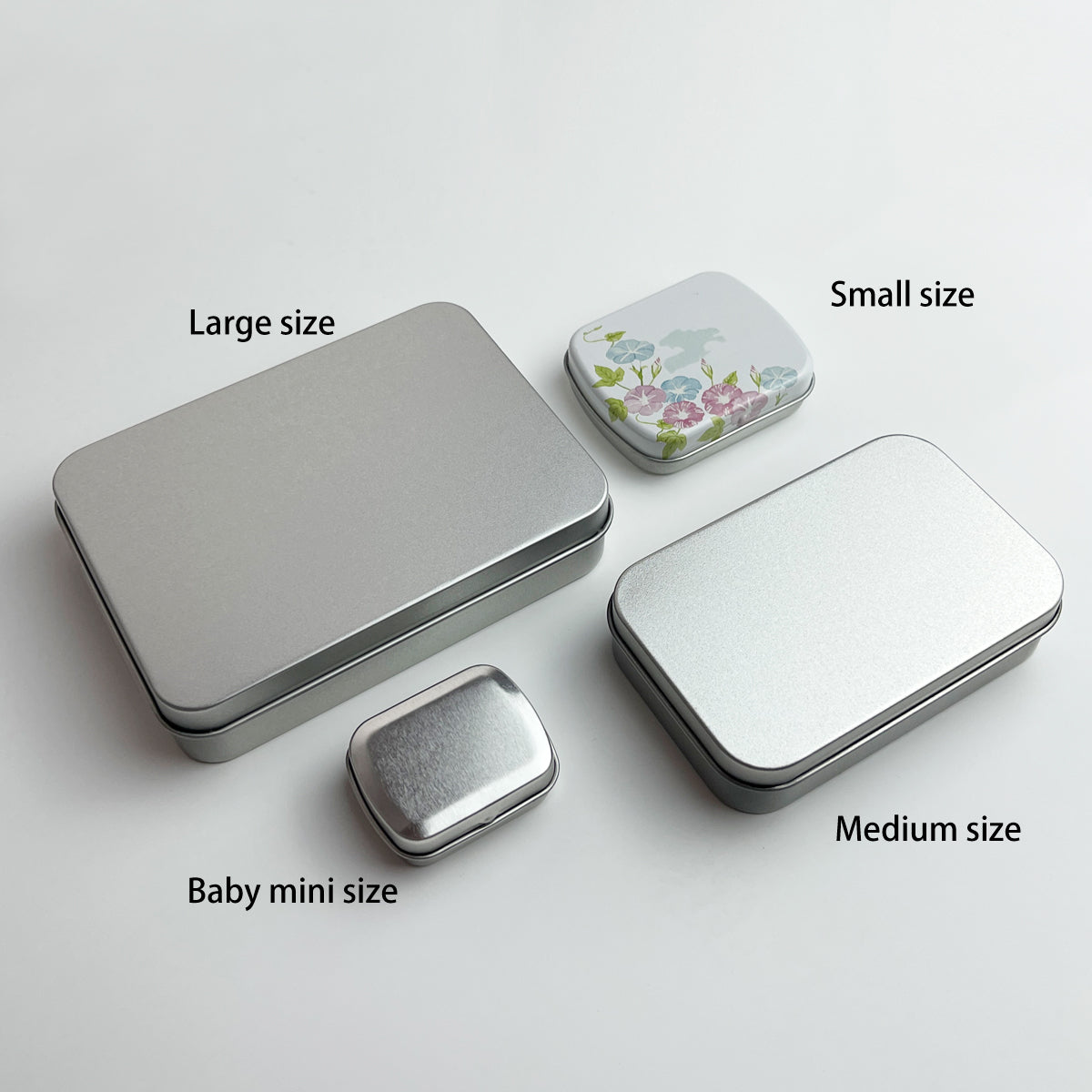 1.7 x 1.3 x 0.6 inches 5 Pcs Baby Mini Metal Tin Box Portable Small Container Storage Case With Solid Hinged Top for Drawing Pin Nail Art Bead Earring and Jewelry Craft Organizing