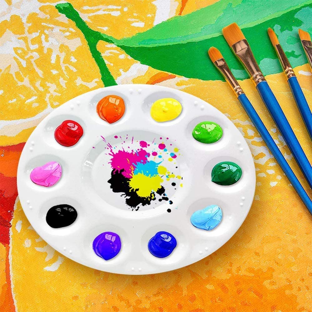 50Pcs Paint Tray Palettes, Plastic Paint Pallets for Kids or Students to Paints on School Project or Art Class