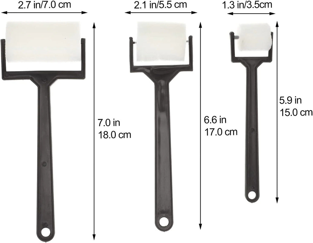 Kids Sponge Paint Roller Set – 12pcs Long-Handle Foam Painting Rollers for DIY Art & Doodling, Washable EVA Sponge Brushes for Toddler Creative Painting & Preschool Art Activities