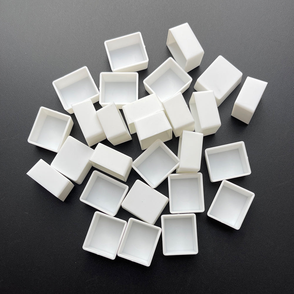 2ml Watercolor Half Pans – 250pcs White & Clear Flat Bottom Pans for Handmade Watercolor Paint