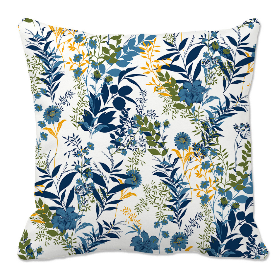 2-Pack Floral Throw Pillow Covers – 18x18 Inch Spring & Summer Decorative Cushion Covers, Colorful Botanical Print, Soft Polyester, Digital Printing for Sofa, Couch, Bedroom & Home Decor