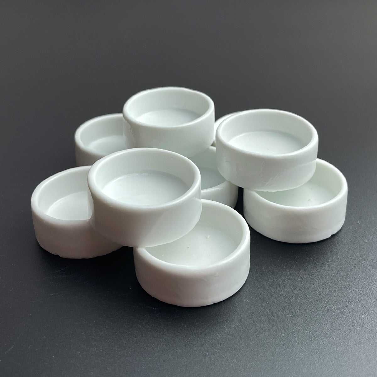 100Pcs Ceramic Watercolor Pan,1.6ML/2ML/3.8ML/5ML/8ML Round Pan for Watercolor, Small/ Large Ceramic Tray Palette for Watercolor Gouache Acrylic Oil Painting