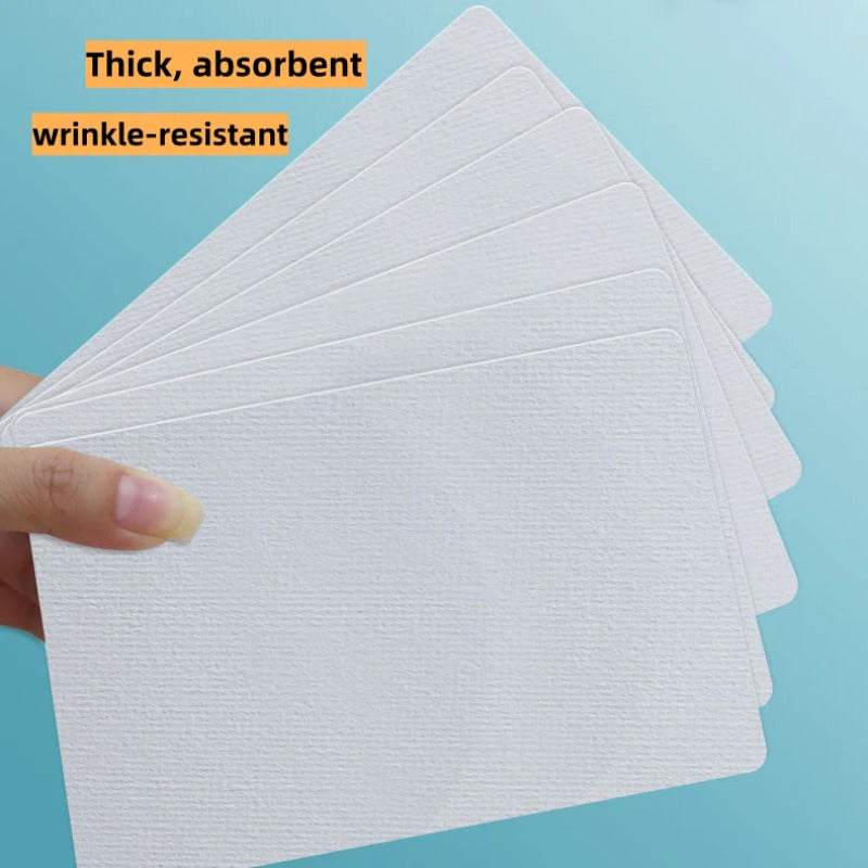 FCLUB 300 GSM Thick Watercolor Paper Postcards – 10x15cm (4x6'') | 1000 Sheets Cold Pressed Pure Wood Pulp | Textured Blank Cards for DIY, Greeting Cards, Acrylic, Gouache & Mixed Media Painting