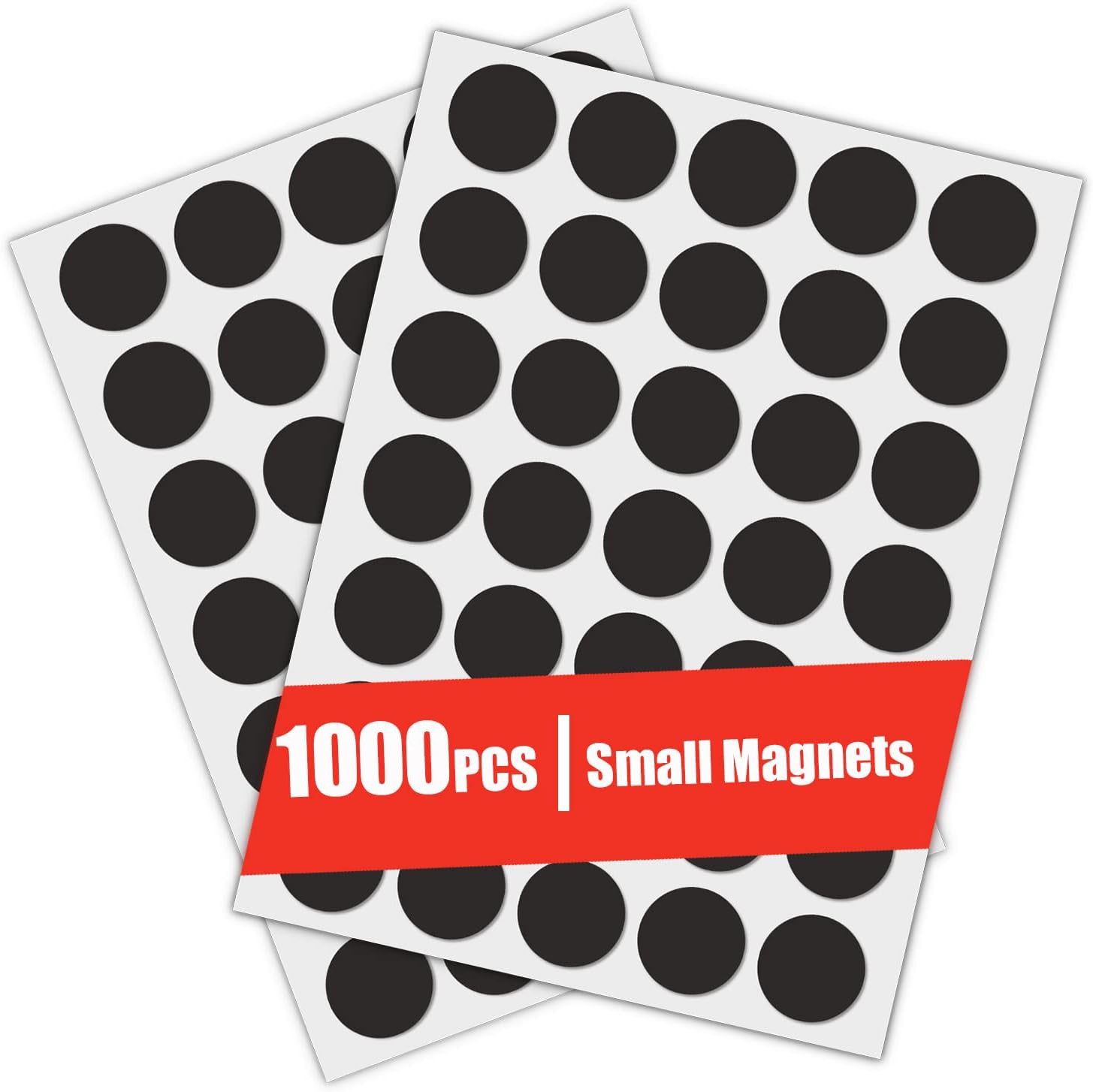 FCLUB 15mm adhesive magnet dots - 100pcs round magnets with sticky back, ideal for crafts and DIY projects