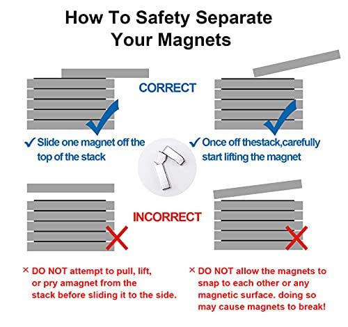 How to safely separate small neodymium magnets – slide instead of pulling to avoid breakage and injury