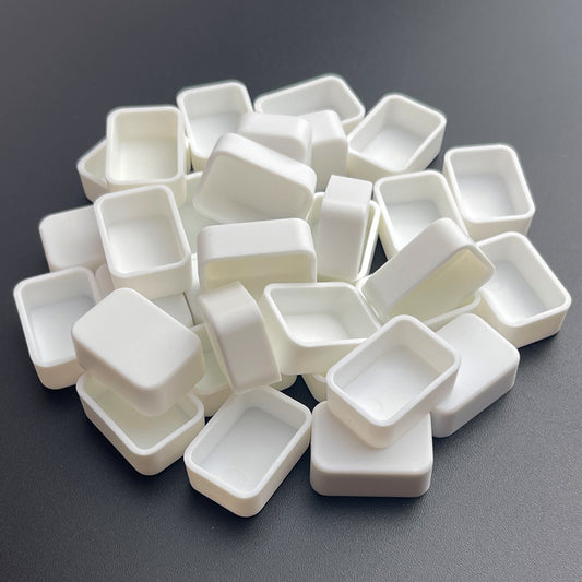 200pcs White 2.5ml Watercolor Pans – Flat Bottom Empty Pans Compatible with Holbein Sets