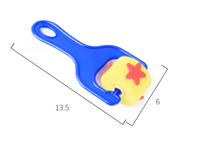 4Pcs Kids Sponge Paint Rollers – EVA Foam Painting Brushes for DIY Doodling, Early Learning, and Preschool Art, Washable and Easy-to-Use Art Tools for Creative Painting