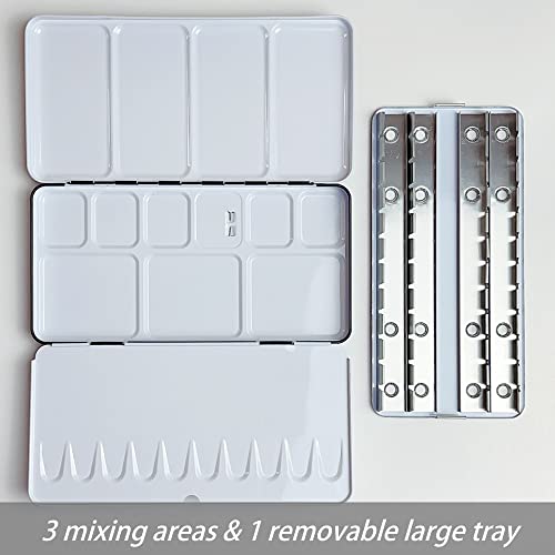 Large Watercolor Palette - Empty Watercolor Tins Palette Paint Case