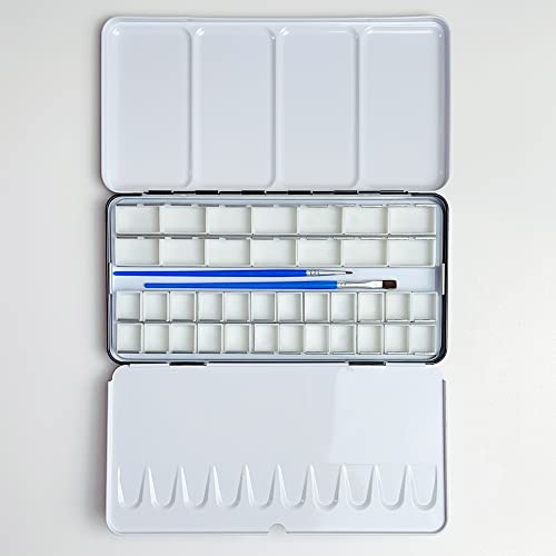 Large Watercolor Palette - Empty Watercolor Tins Palette Paint Case