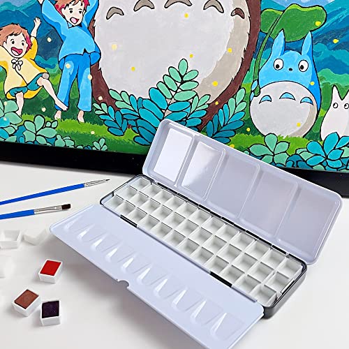 Travel Empty Watercolor Tins Palette - Medium Watercolor Palette Paint Case