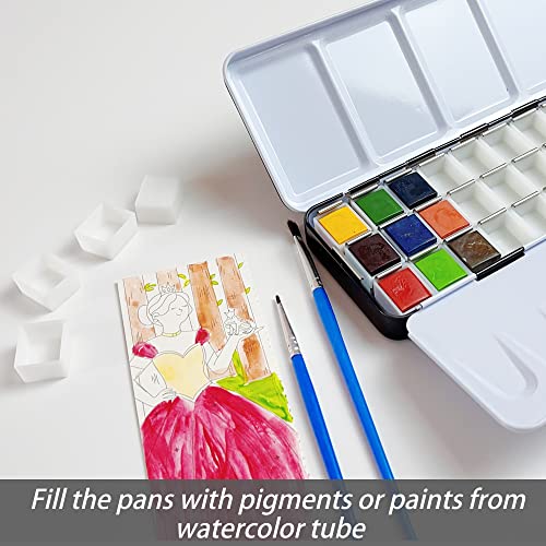 Travel Empty Watercolor Tins Palette - Medium Watercolor Palette Paint Case