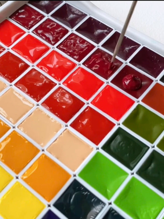 Empty Watercolor Half Pans