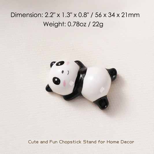 9pcs Ceramic Panda Chopstick Rests – Japanese Style Porcelain Holders for Chopsticks, Spoons & Forks | Cute Panda Tableware & Gift Set