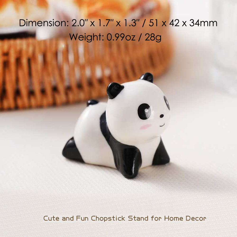 9pcs Ceramic Panda Chopstick Rests – Japanese Style Porcelain Holders for Chopsticks, Spoons & Forks | Cute Panda Tableware & Gift Set