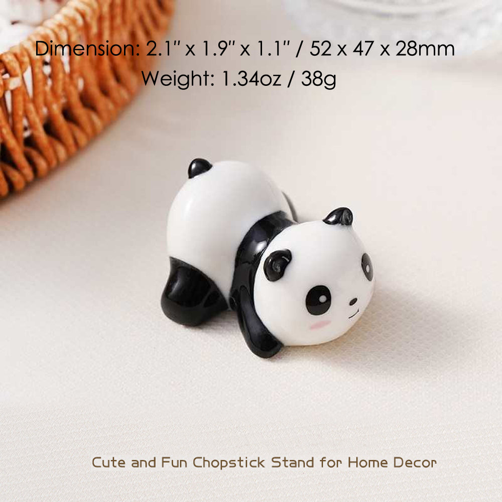 9pcs Ceramic Panda Chopstick Rests – Japanese Style Porcelain Holders for Chopsticks, Spoons & Forks | Cute Panda Tableware & Gift Set
