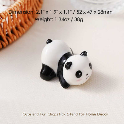9pcs Ceramic Panda Chopstick Rests – Japanese Style Porcelain Holders for Chopsticks, Spoons & Forks | Cute Panda Tableware & Gift Set