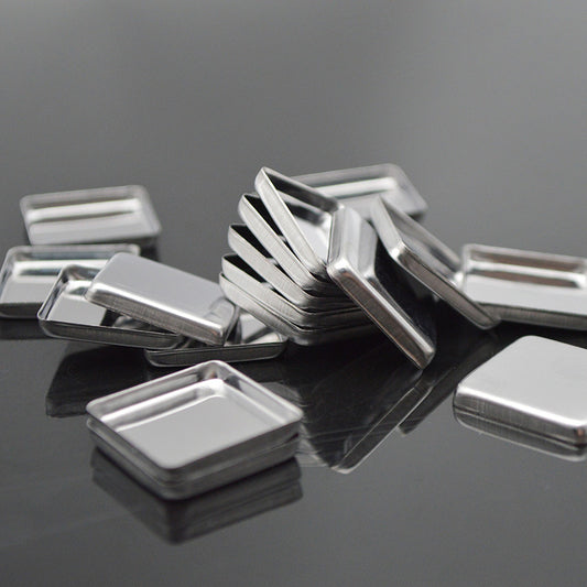 20*20MM Square 200Pcs, Empty Square Metal Pans for Eyeshadow Palette Magnetic Makeup Palette, Empty Eyeshadow Pans, Makeup Palette Pans