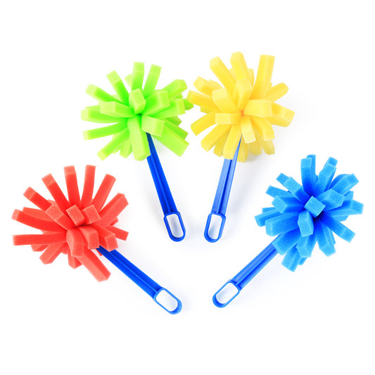 Kids Art Sponge Painting Brushes Set – Early Learning DIY Graffiti Tools (12 Pcs 3 Sets)