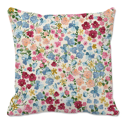 2-Pack Floral Throw Pillow Covers – 18x18 Inch Spring & Summer Decorative Cushion Covers, Colorful Botanical Print, Soft Polyester, Digital Printing for Sofa, Couch, Bedroom & Home Decor