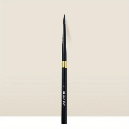 Artist Black Portable Watercolor Brush - Round Point Aluminum Penholder - Nylon Paint Brush Sketching Painting Removable Painting Pen Nail Art Pen